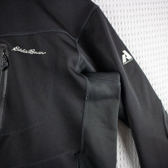 Eddie Bauer Jacket Mens L Black First Ascent Zip Nylon Coat - Picture 7 of 8